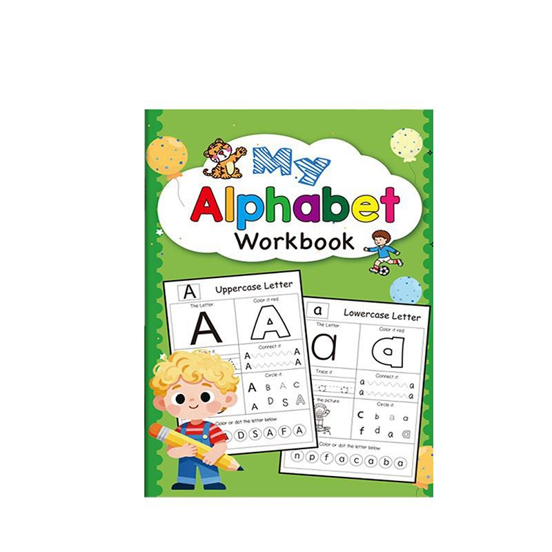 48 Pages, A-Z Alphabet Exercise Book, Writing Practice, Creative Coloring Adventure Drawing Book, English Homework Copybook