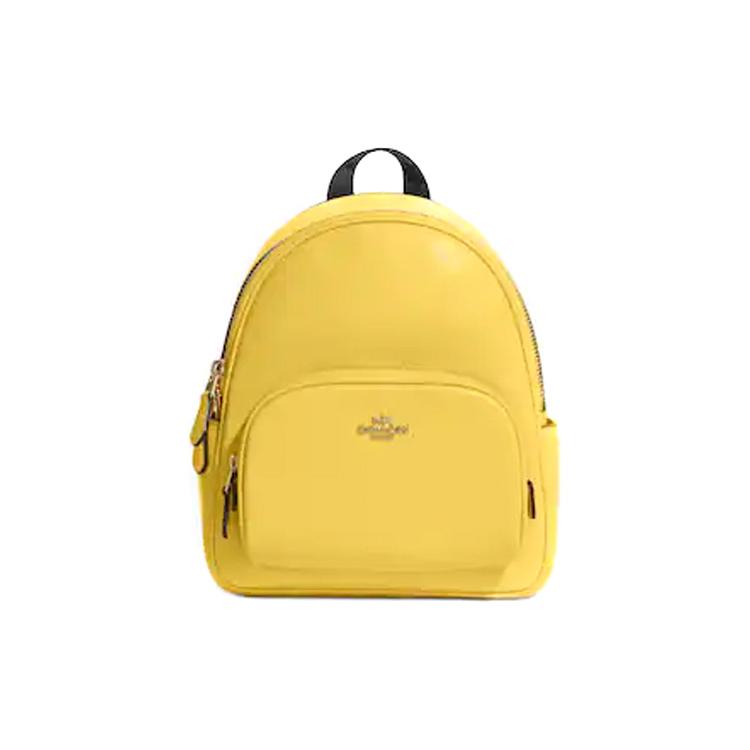

Новый кожаный рюкзак COACH маленького размера женский желтый цвет конфетный C8603-IMS9V 20.3*8.9*22.9CM