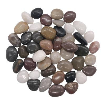 Natural Yuhua Cobblestone Pebbles for Fish Tanks - Small White & Colored Decorative Stones for Turtle Tanks & Landscaping