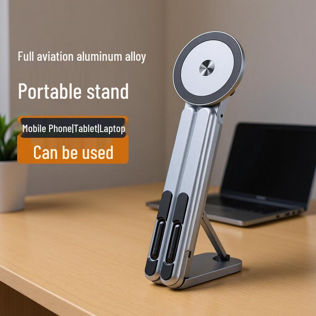 

Aluminum Alloy Magnetic Multi-functional Phone, Tablet, and Laptop Stand with Retractable Holder Gunmetal Gray