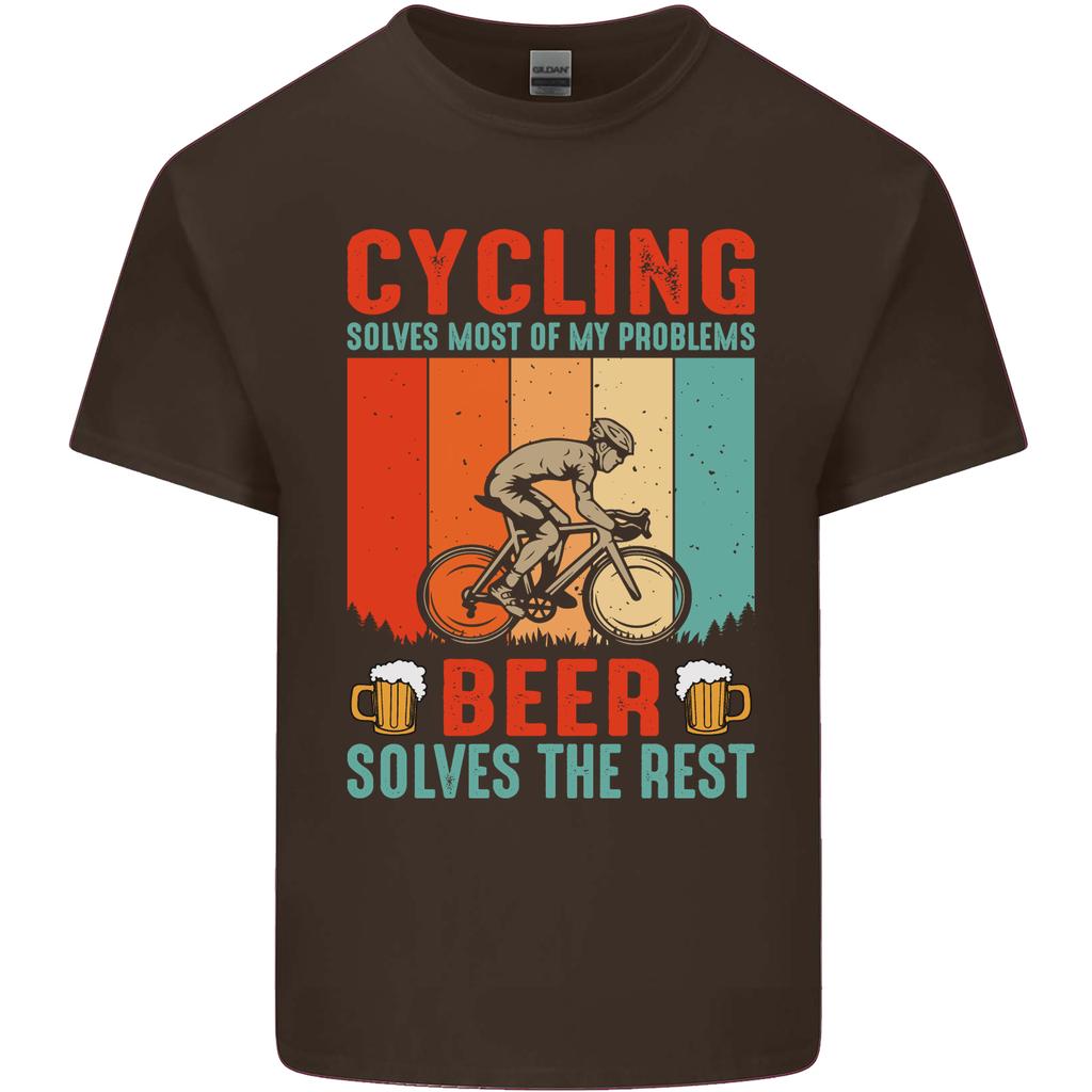 Cycling Funny Beer Cyclist Bicycle MTB Bike Unisexs Light Cotton TShirt