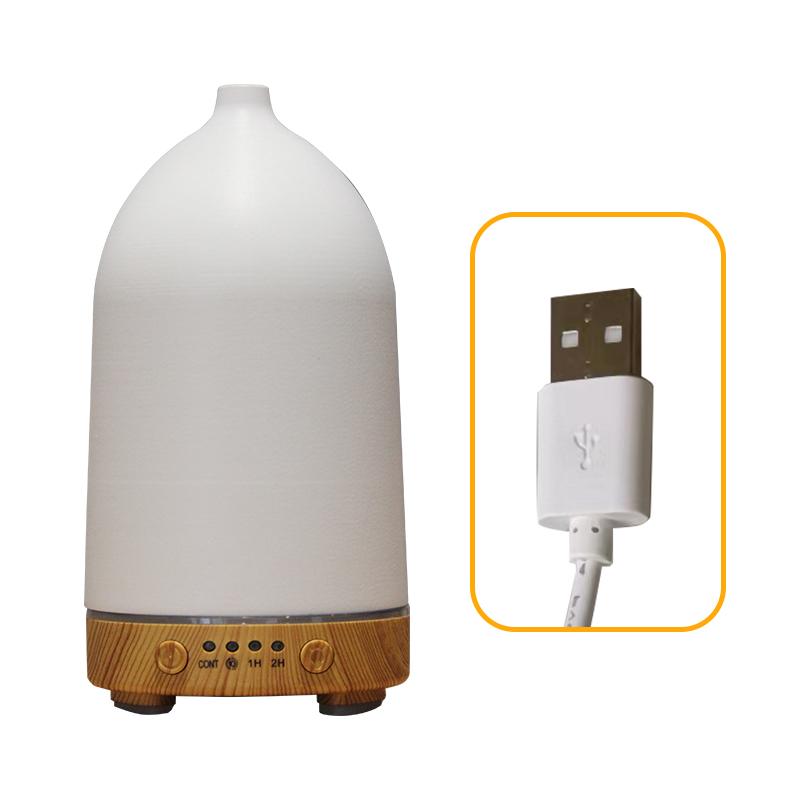 USB Essential Oil Diffuser Plastic Ultrasonic Air Humidifier 100ml Timing Function Aroma Diffuser with Colorful LED Lights