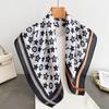 Spring and Autumn New Korean Small Square Scarf Women's 71 Cotton and Linen Versatile Small Scarf Neck Shirt Decorative Silk Scarf