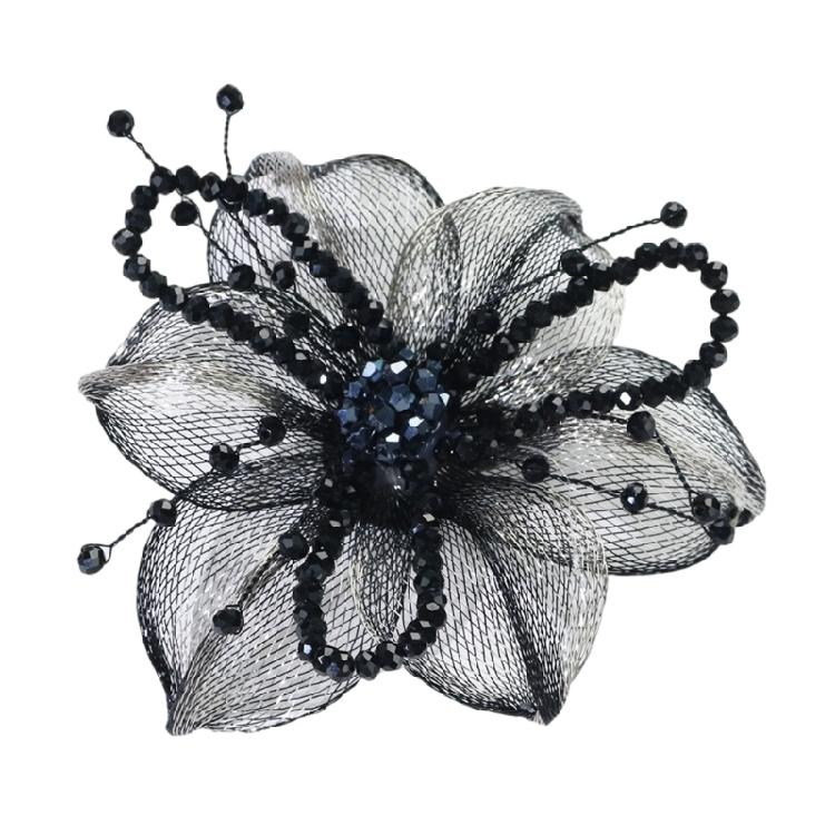 Flower Sewing Hair Clip Brooch for Wedding Dresses Artistic for Dress Wedding Bridal Dress Decorative Applique