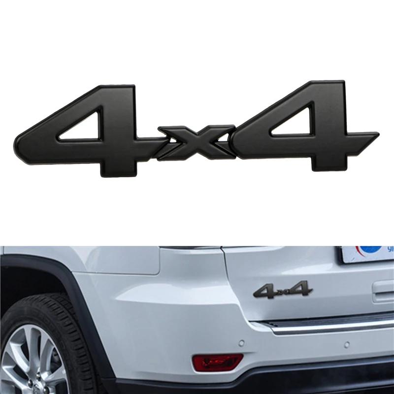 BBBE3 Red/Black/Silver 3D 4x4 Metal Logo Car Sticker Emblem Badge Decal Deciration Accessories For Jeep Grand Cherokee Wrangler Ford