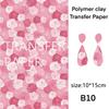 Creative Flower Designs Transfer Sheets Essential Jewelry Making Floral Transfer Sheets for Clay Jewelry Charm