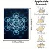 Metatron Cube Geometric Print Flannel Throw Blanket Soft Reversible All Season Office Home Gift