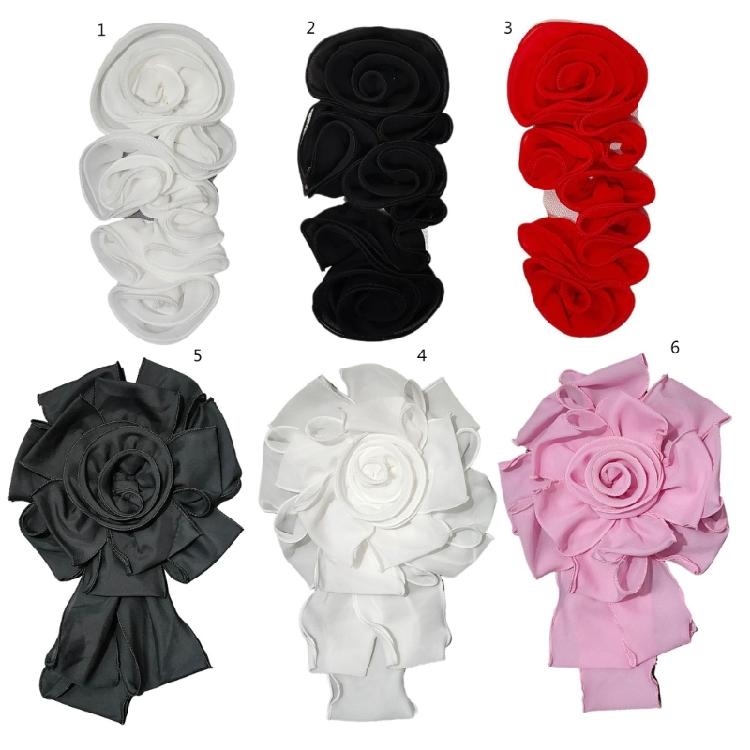 Large Rose Flower Brooches Light Weight Flower Brooch Ceremony Clothes Accessory for Women and Students