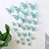 12 Peças Adesivos de Parede Borboletas 3D Borboletas Vazadas Decalques Borboletas Decoração de Arte de Parede Para Casamento Festa Decoração de Casa Adesivos