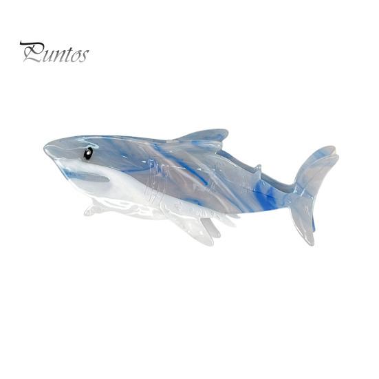 

Женская заколка для волос в форме акулы с противоскользящими зубцами из ацетатного материала, заколка для волос с задней головкой, большая заколка для волос, аксессуары для волос синий