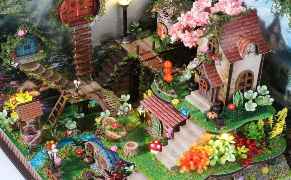 Sofiey Puppenhaus DIY-Bausatz: Miniatur-Möbel-Bastelset mit Spieluhr [Morishima Hikyou]