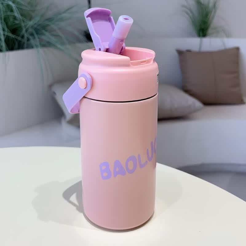 Lishen Insulated Tea Infuser Water Bottle with Straw