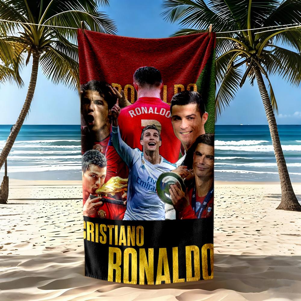 Cristiano Ronaldo Beach Towel High Absorbency Quickdry Comfortable Lightweight