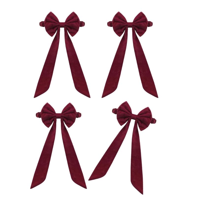 Weihnachts-Samt-Stuhl-Schleifen Krawatten Stuhllehnen-Bänder Schärpen Set für Hochzeiten und Veranstaltungen zur Verschönerung der Veranstaltungsorte