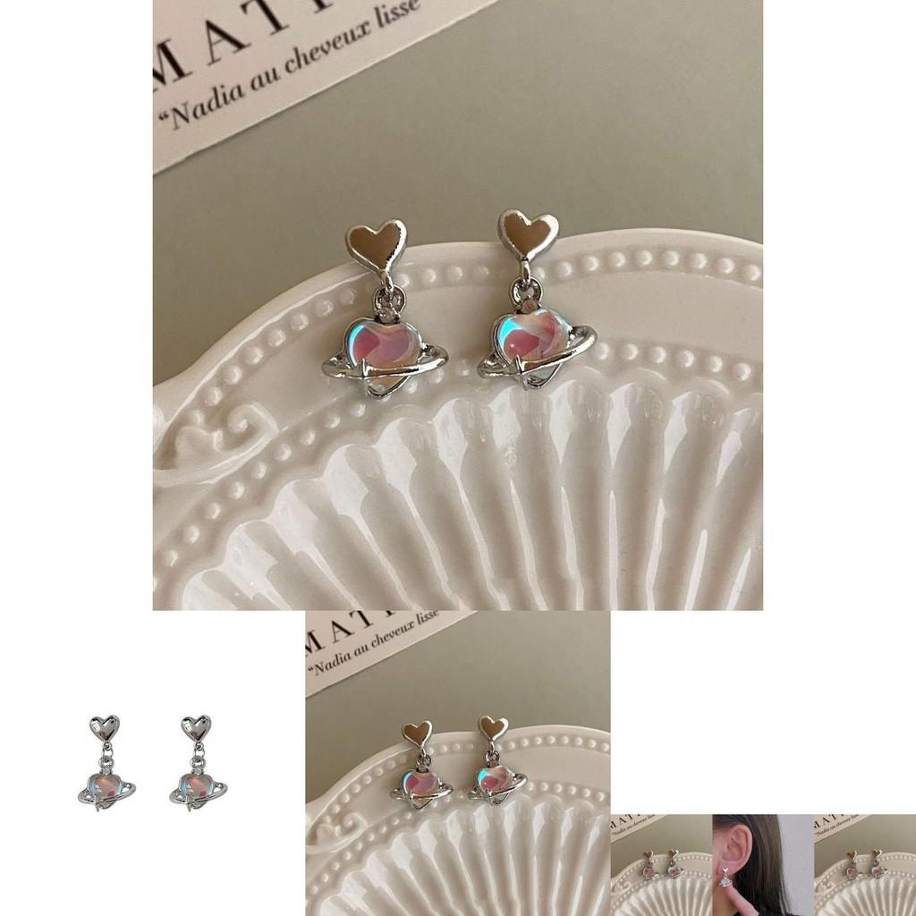 Creative Heart Star Earrings For Women 2023 Fashionable Alloy Plated Jewelry