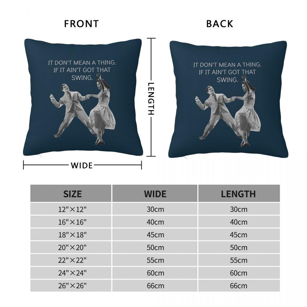 Swing Dancer Square Pillowcase Polyester Linen Velvet Creative Zip Decor Throw Pillow Case Car Cushion Cover 45X45