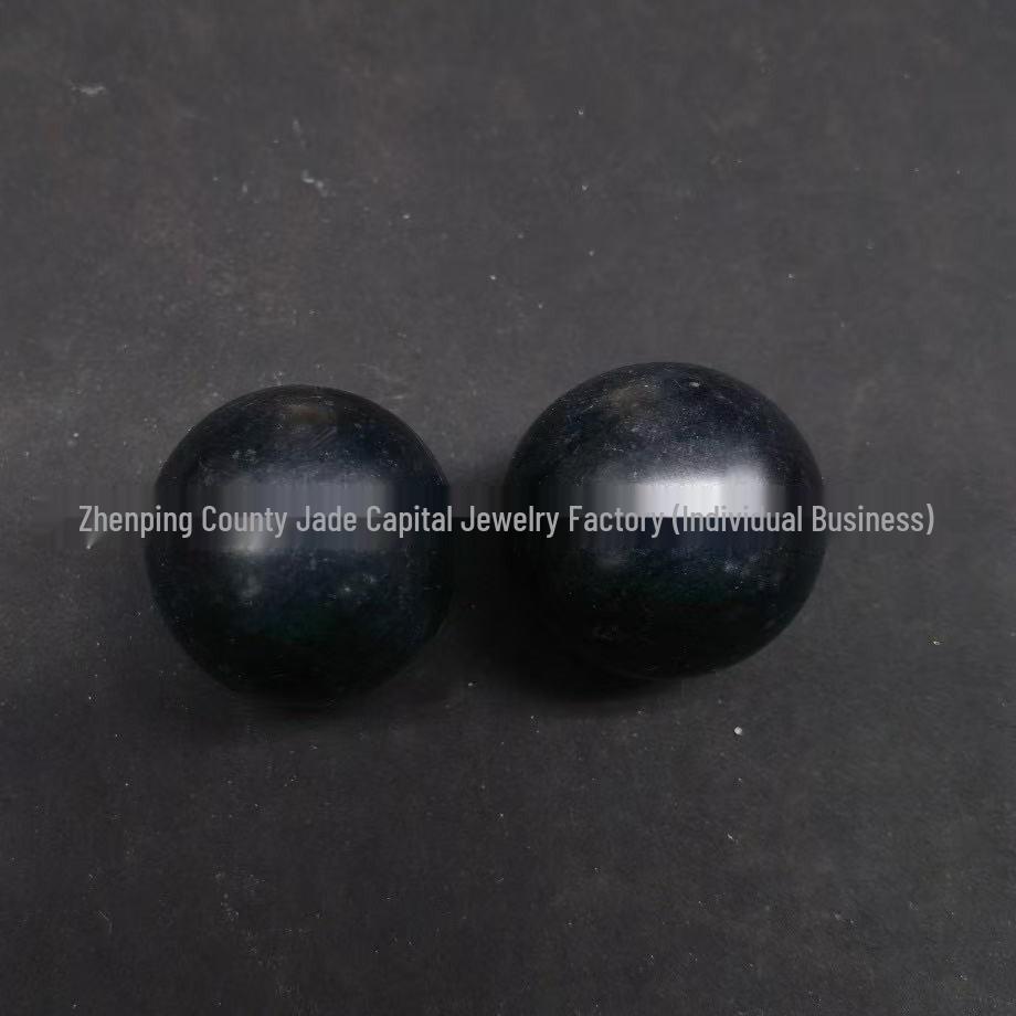 Natural Obsidian Massage & Rehabilitation Hand Ball for Fitness - Jade Grip Ball for Middle-Aged and Elderly Users