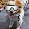 Anti-dug Kæledyrsbriller med Svampepude Hundebryllinger, UV-beskyttende Solbriller Justerbare Stropper, Stilfulde Trendy til Gåture Skygger, Vindtætte Briller