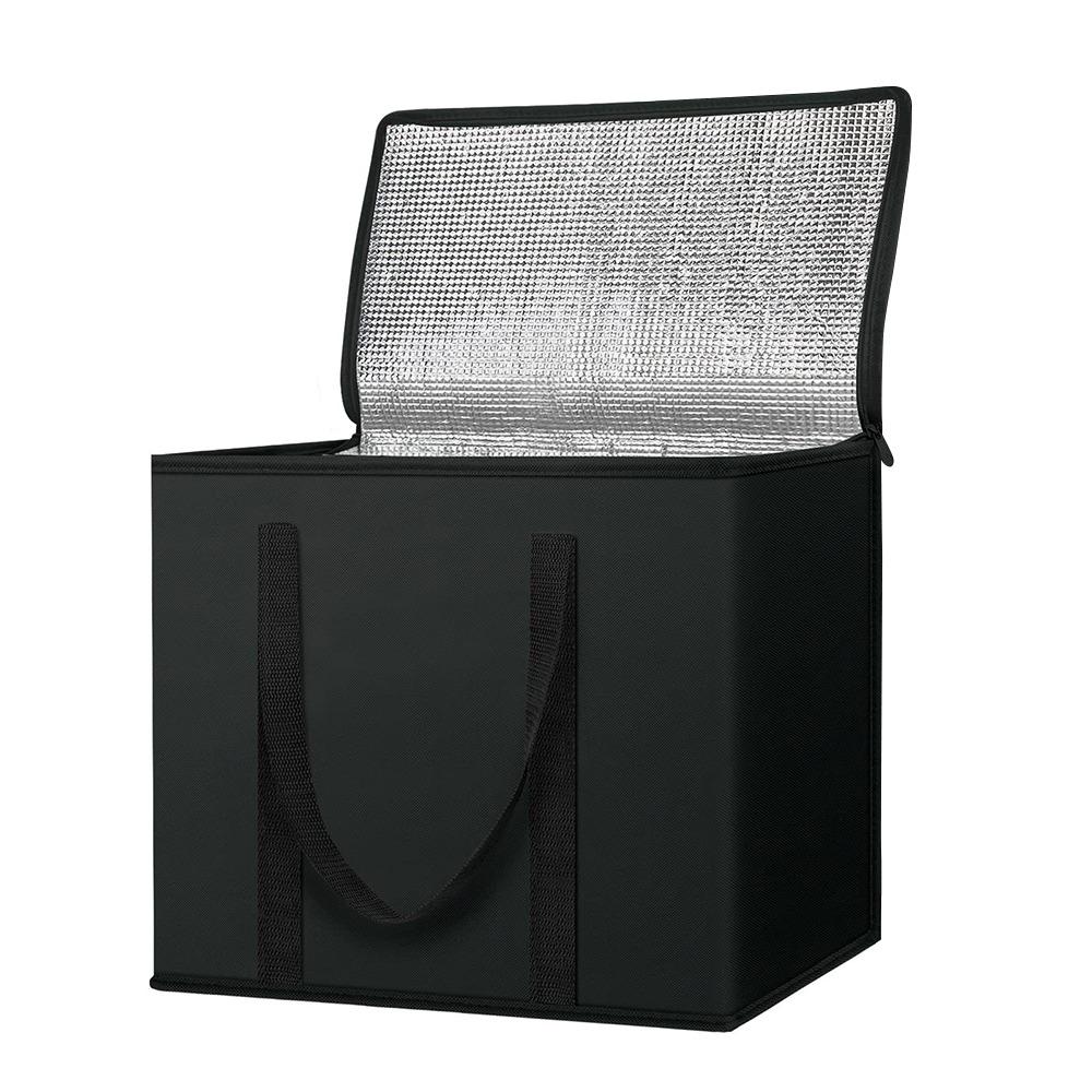 

Double Strap Thermal Insulation Bag Foldable Storage Bag Insulated Cooler Bags for Camping чорний