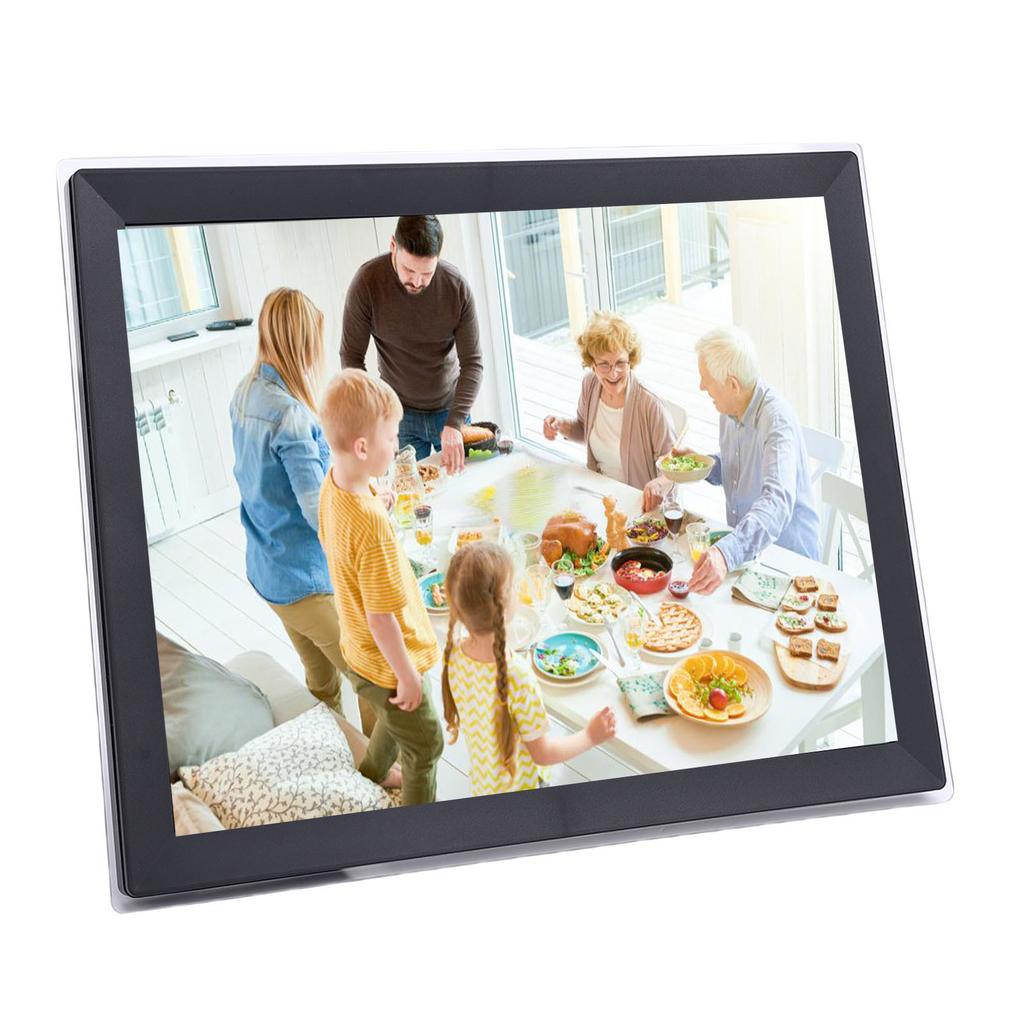 15 Inch Digital Picture Frame 1024x768 FHD WiFi Smart Electronic Photo Frame Touch Screen Auto Rotation 32GB