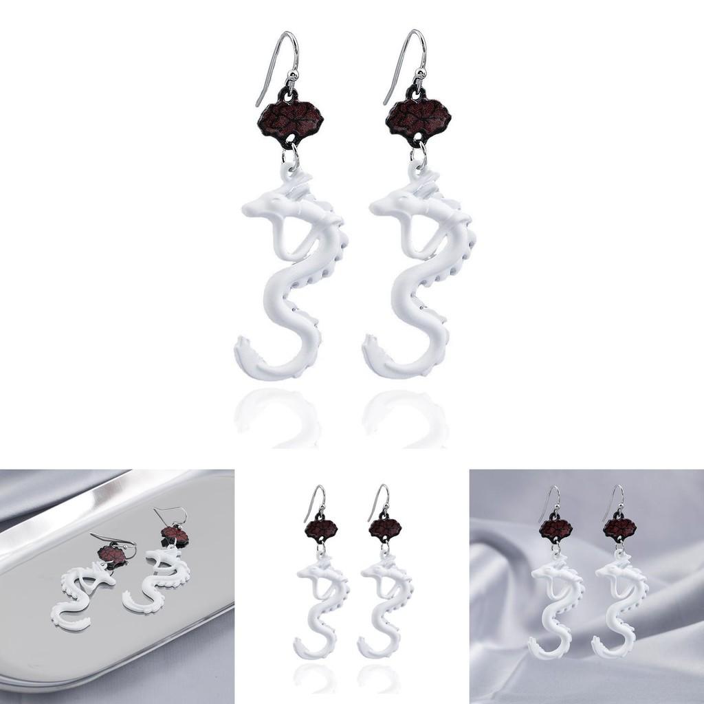 Elegante vergoldete Legierung Drachenohrringe für Damen Stilvoller Sternzeichenschmuck