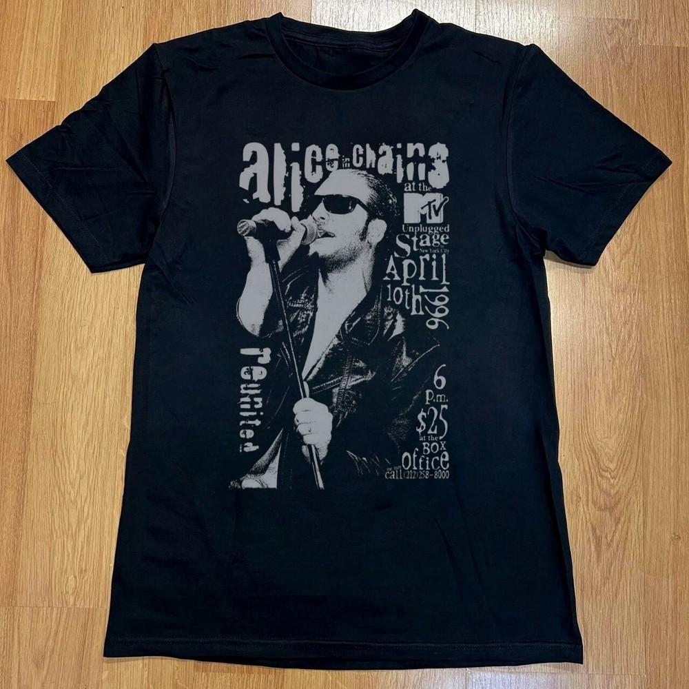 Винтажная футболка Layne Staley Alice Chains, Черная хлопковая футболка унисекс, Размеры S-5XL S