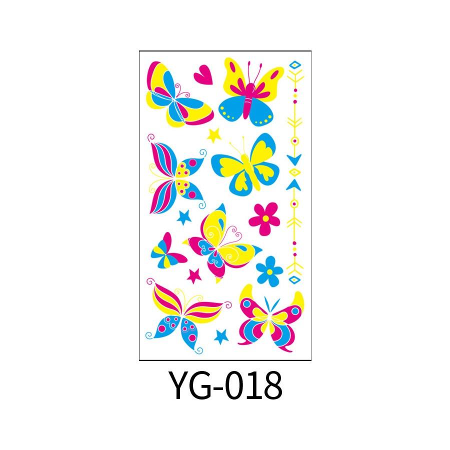 Neon Uv Fluorescent Temporary Tattoo, Waterproof Luminous Fake Tattoo,Bar Ktv Nightclub Makeup Ball