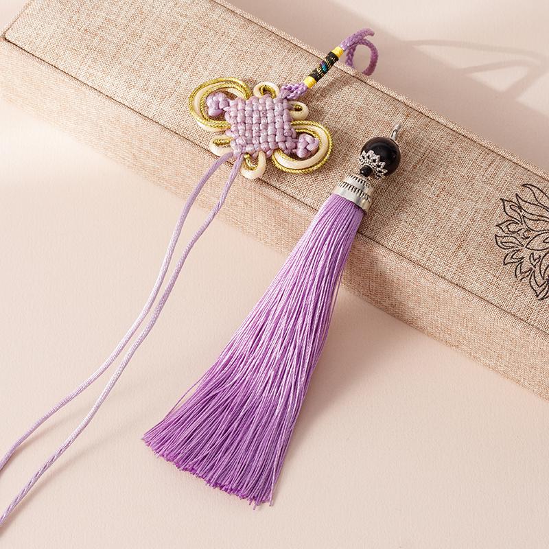 Handmade Chinese Knot Tassel Gourd Charm - DIY Car Hanging Ornament & Musical Instrument Accent