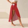 Women's Fashion Casual Solid Colour Slit Ruffle High Waist Fluttering Shorts Skirt