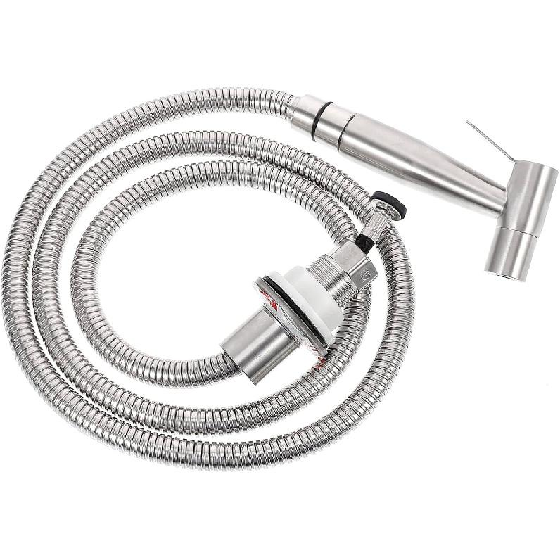 AngoilySink Side Sprayer, Stainless Steel Sink Spray Braces Kit, Sink Hose Faucet Hose Sprayer Replacement Handheld Sprayer Kit Kitchen Faucet