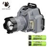 LED Multifunctional Zoom Head Light Type-c Rechargeable Digital Display Lantern Outdoor Waterproof Exploration Flashlight