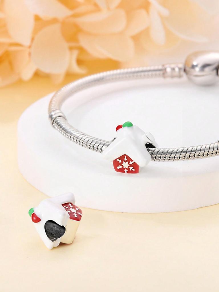 Christmas Snow House Socksbeads Charm Copper Plated Fit Charms Copperoriginal Bracelet For Jewelry Making Diy Charm