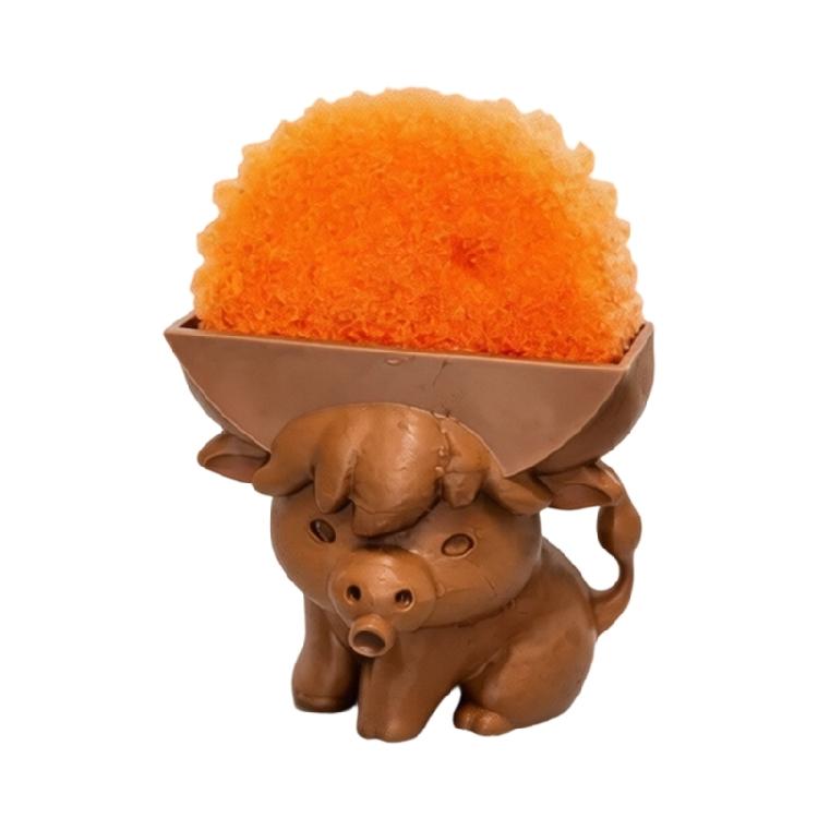 

Decorative Sponge Holder for Kitchen Sink Highlands Cow Sink Draining Sponge Holder Soap Dishes Quick Drying Home Decors 1