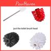 Wc Plastic Replacement Bathroom Cleaning Toilet Brush Head Holder White Black