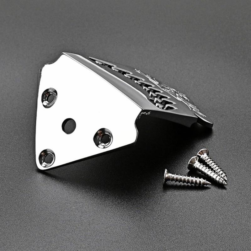 Not Easy To Damage Alloy Mandolin Tailpiece Musical Instrument Replacement with Mounting Screws for 8 String Mandolins