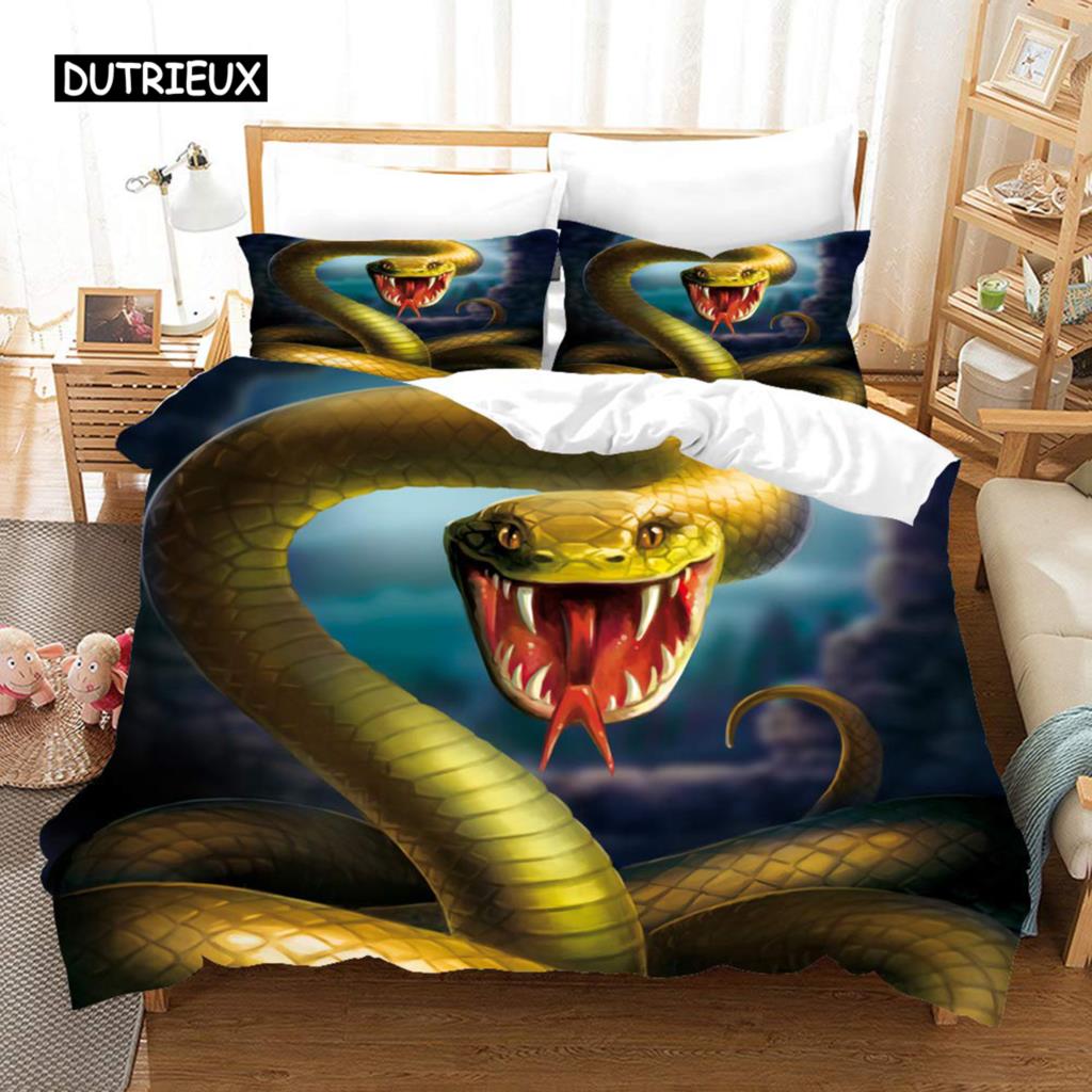 Snake Bedding Set Duvet Cover Set 3d Bedding Digital Printing Bed Linen Queen Size Bedding Set Fashion Design