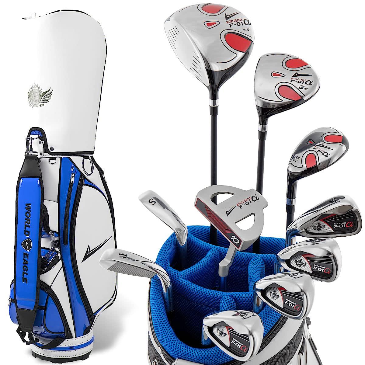 

WORLD EAGLE Golf Club Full Set CBX5 Bag Flex RR F-01 Мужская версия. [Слева] WE-JF-01-MLH-CBX5-R синий