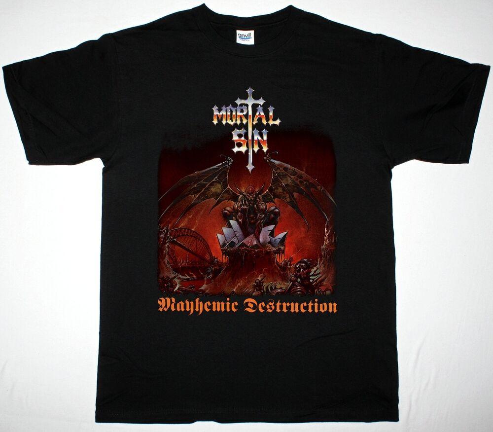 

Черная футболка Mortal Sin Mayhemic Destruction Thrash Metal Evildead Toxik
