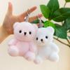Stuffed Animal Little Bear Plush Keychain Lifelike Bear Plush Toy  Bag Decoration