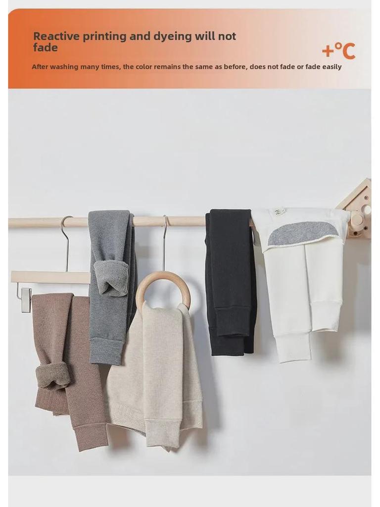 Mädchen Samt Verdickte Winter Leggings mit weißen Baumwoll-Vertikalstreifen