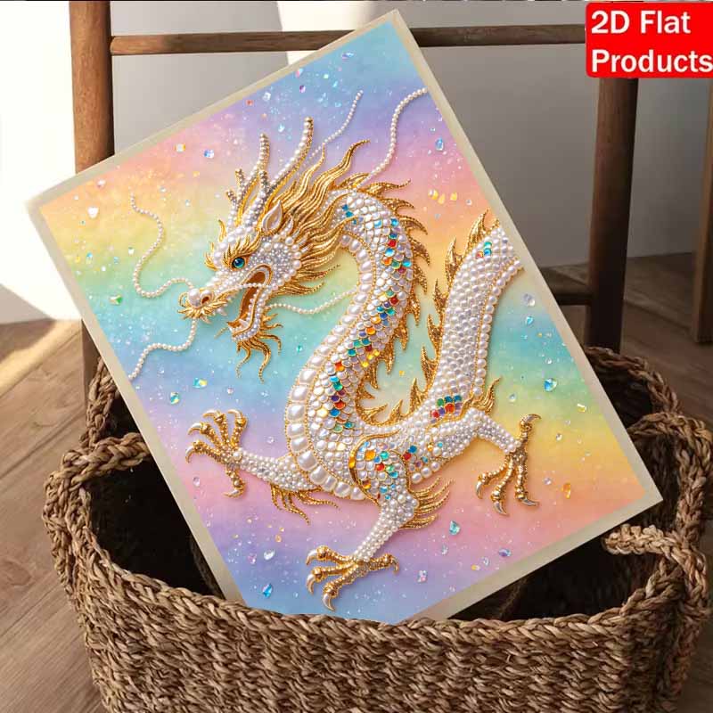 Pearl Art Painting Home Wall Decor Golden Dragon Gemstone Painting Picture Crafts Adult/Beginner Gift Creative Home Decor Unframed