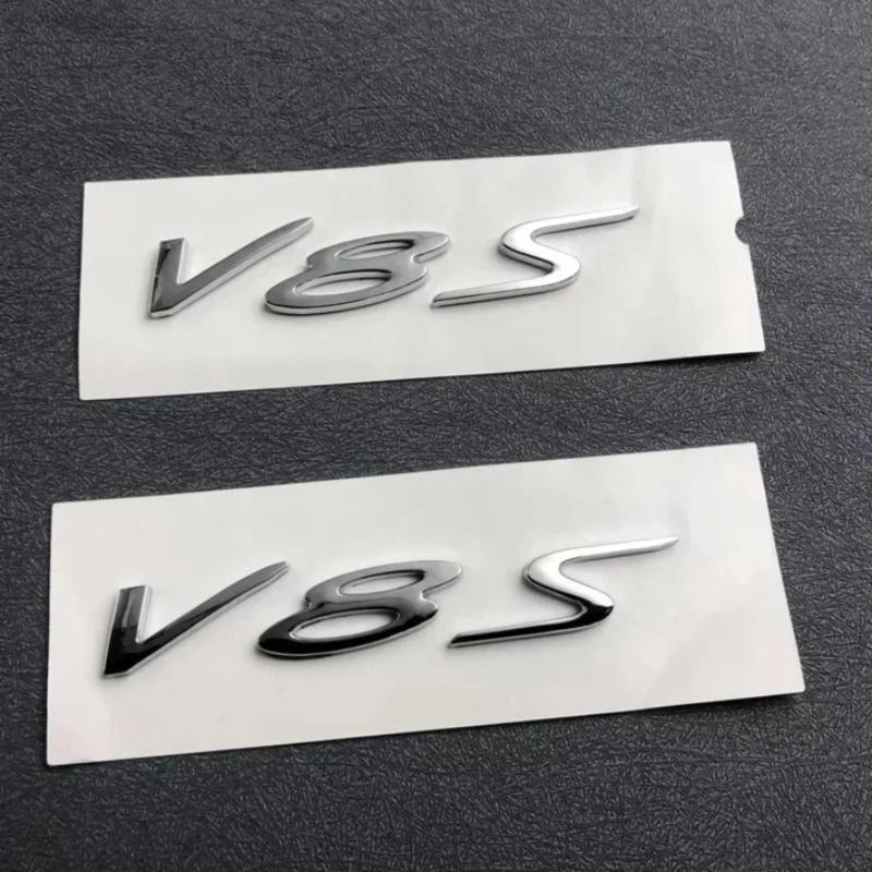2 Piezas V8S Insignia Logo Emblema Coche Deportivo Negro Brillante Pegatina V8