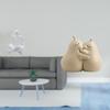 Abstract Thinker Statue Hugging Pear Book Stand Ceramic Bookend Decoration for Tabletop Living Room