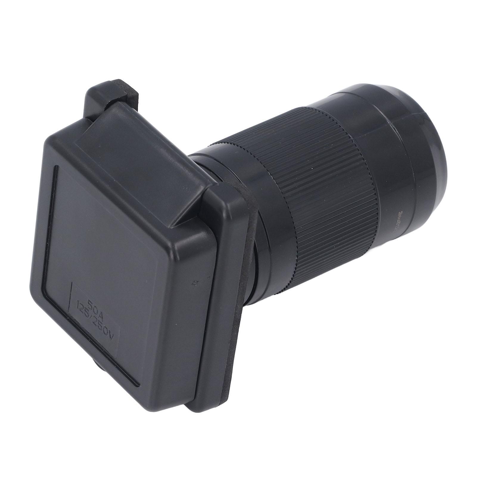 

50 Amp Shore RV Plug Twist Locking Power Inlet Outlet Receptacle with Weatherproof Cover for NEMA