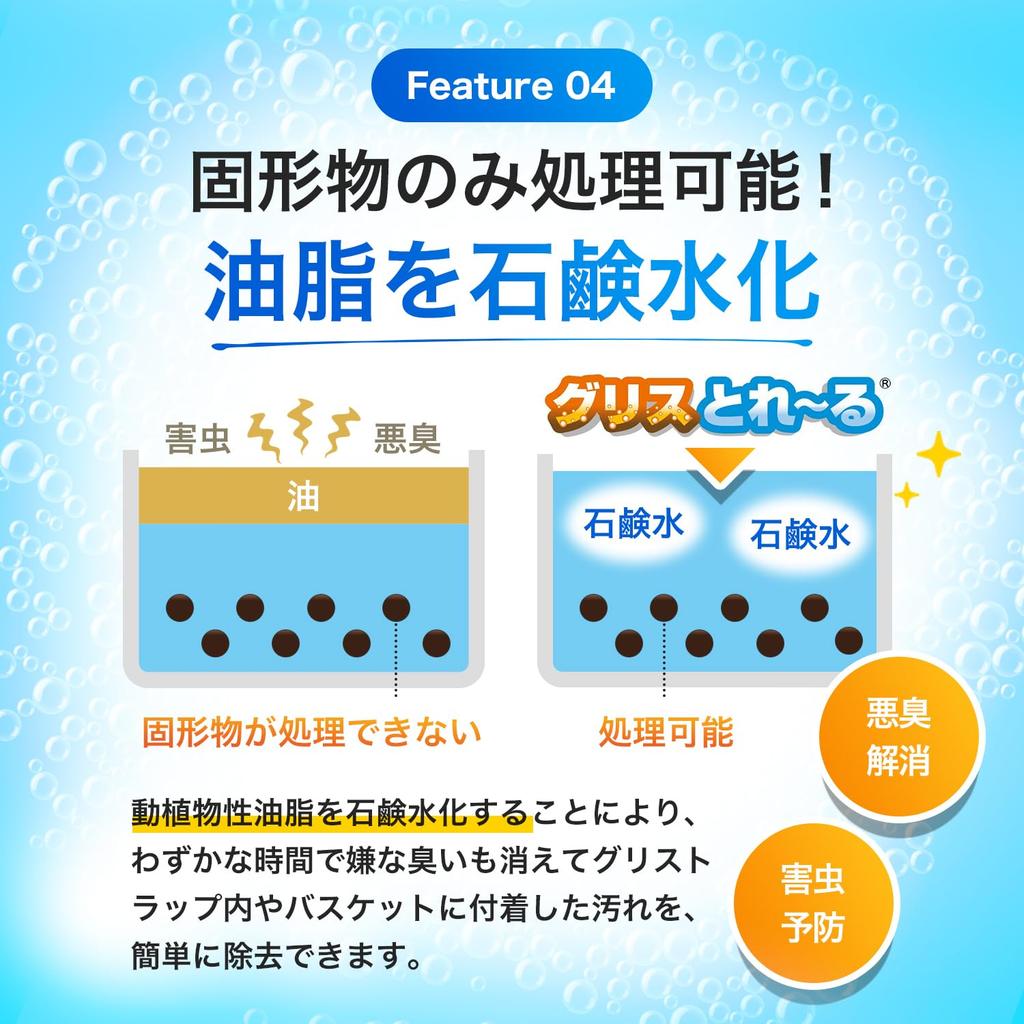 Grease Toreru Commercial 1kg Made In Grease Cleaning Easy Cleaner for Yakiniku Ramen Chinese Bad Pest Cockroach Drain Drain Drain Trap Pipes Grade,