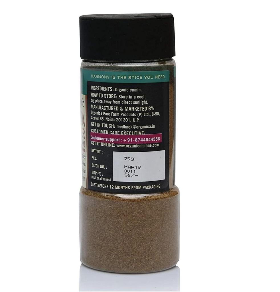 Kreuzkümmel/Zira gemahlen (75 gr), Jeera-Pulver, Organica