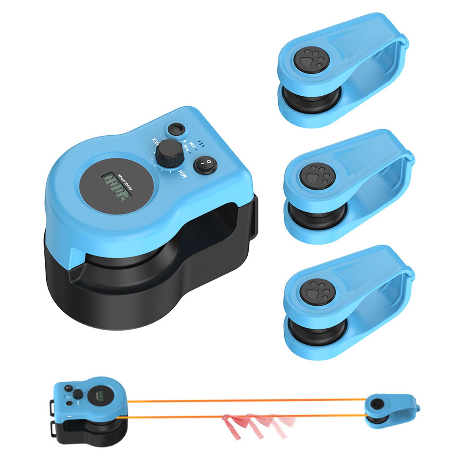 

PAKEIS Игрушка для кошек, Интерактивная кошачья беговая дорожка с пультом дистанционного управления, Регулируемая скорость, Перья и Звуки имитации мыши, чтобы помочь вашей кошке получить больше