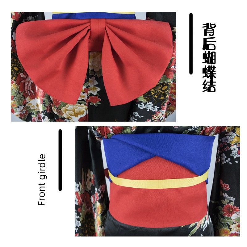Hell Girl Cosplay Enma Ai Original Cosplay Costume Japanese Anime Kimono Cosplay Outfit Female Wig