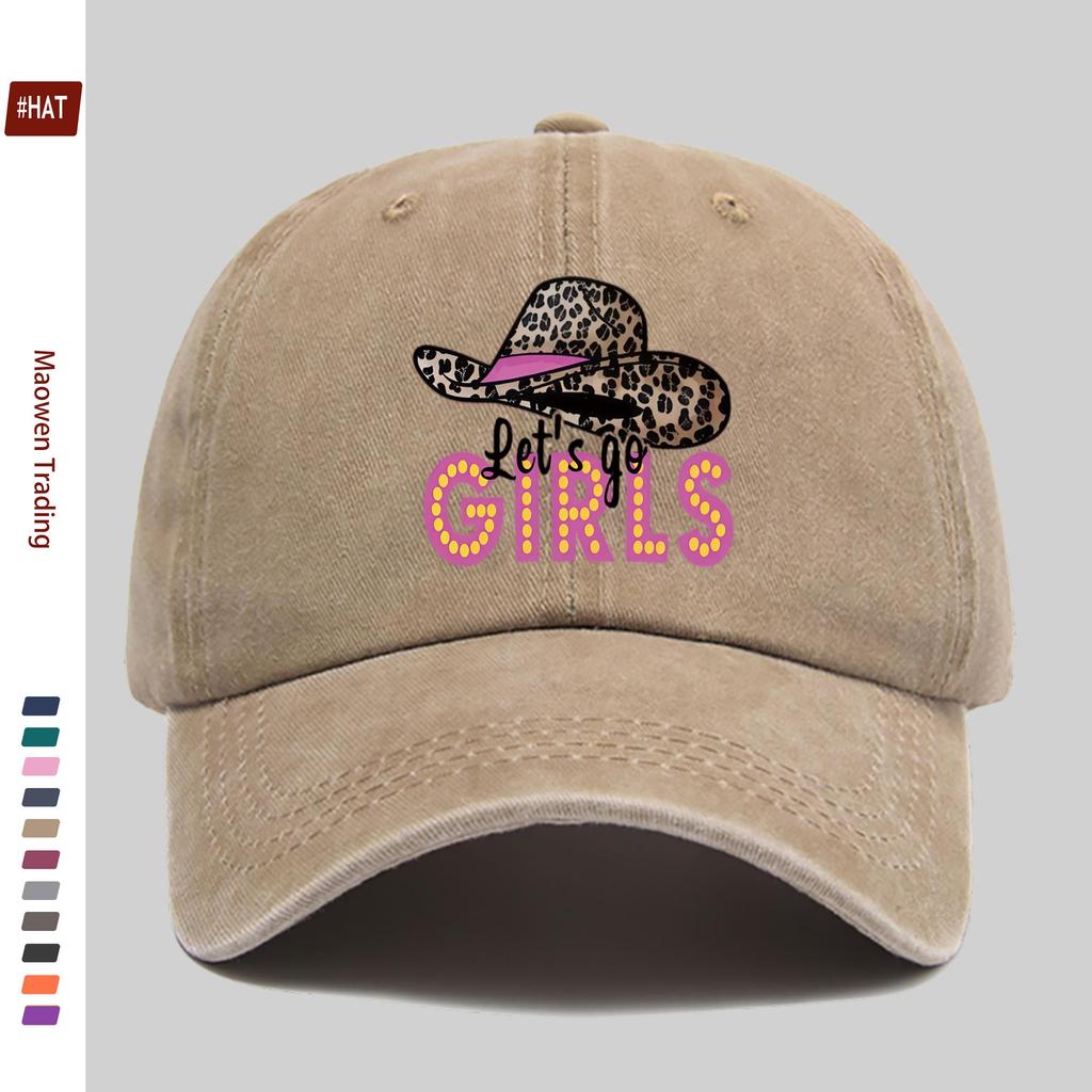 pc Casual Leopard Print Denim Hat Pattern Printed Baseball Cap Fashionable Design Sports Sun Hat Comfortable and Lightweight