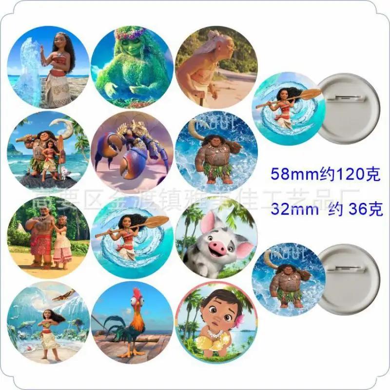 12pcs Moana Movie Bracelet Silicone Wristband Badge Encanto Princess Print Jewelry Party Kids Toy Gift